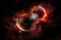 Seventh image of the artist's conception of the expanding blast wave from Eta Carinae's 1843 eruption.