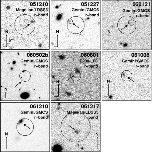 Gemini and Magellan images of several short GRBs.