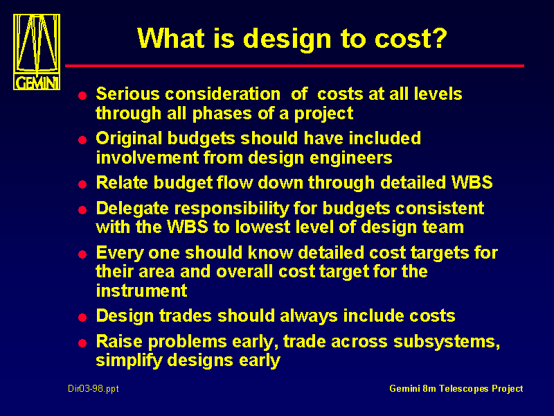 design to cost