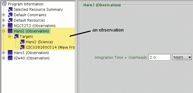 Example observation