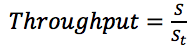 Image showing the Throughput formula.