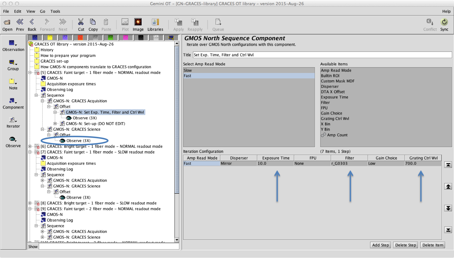 Screenshot showing the edit of the target component.