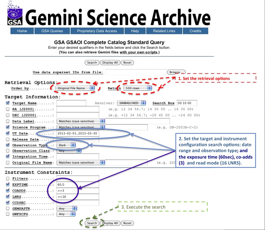 GSAOI Darks Query 3