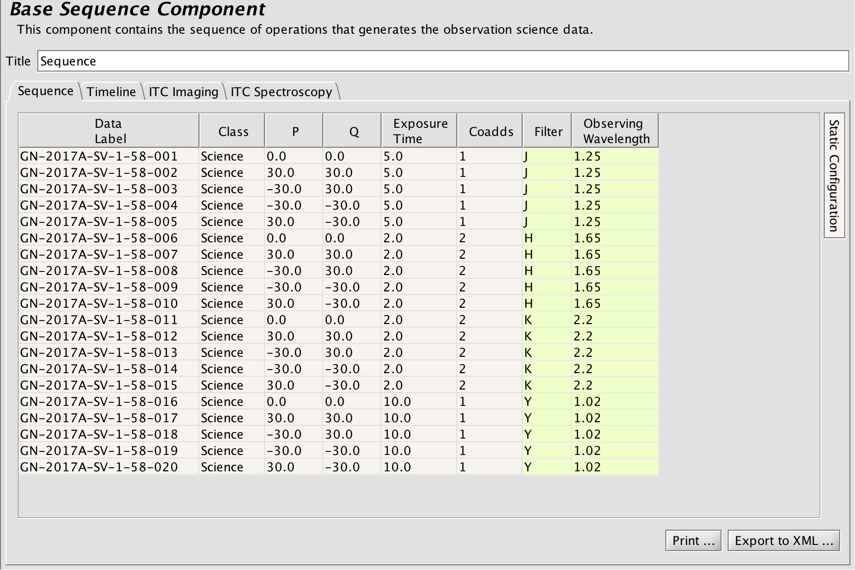 Screenshot showing an example of an Iteration Table.