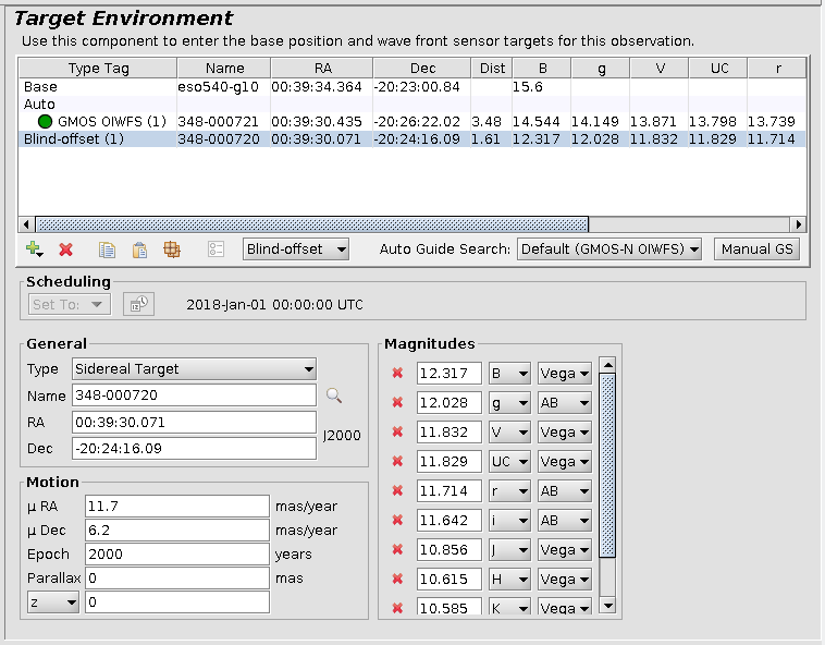 target component with reference star