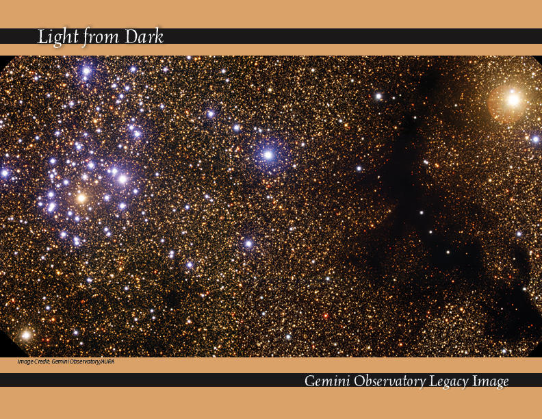 Starcluster NGC 6520 and Barnard 86