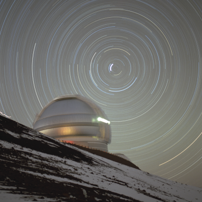 Circumpolar Stars Over Gemini North