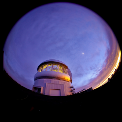 Fish Eye View of Gemini North at Sunset