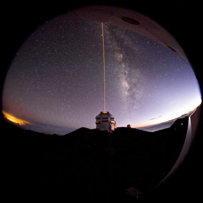 Gemini North Laser Guide Star from Canada France Hawaii Telescope