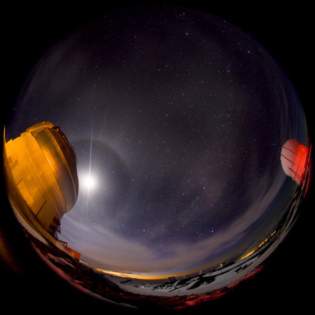 Moon over Gemini North Fish Eye View