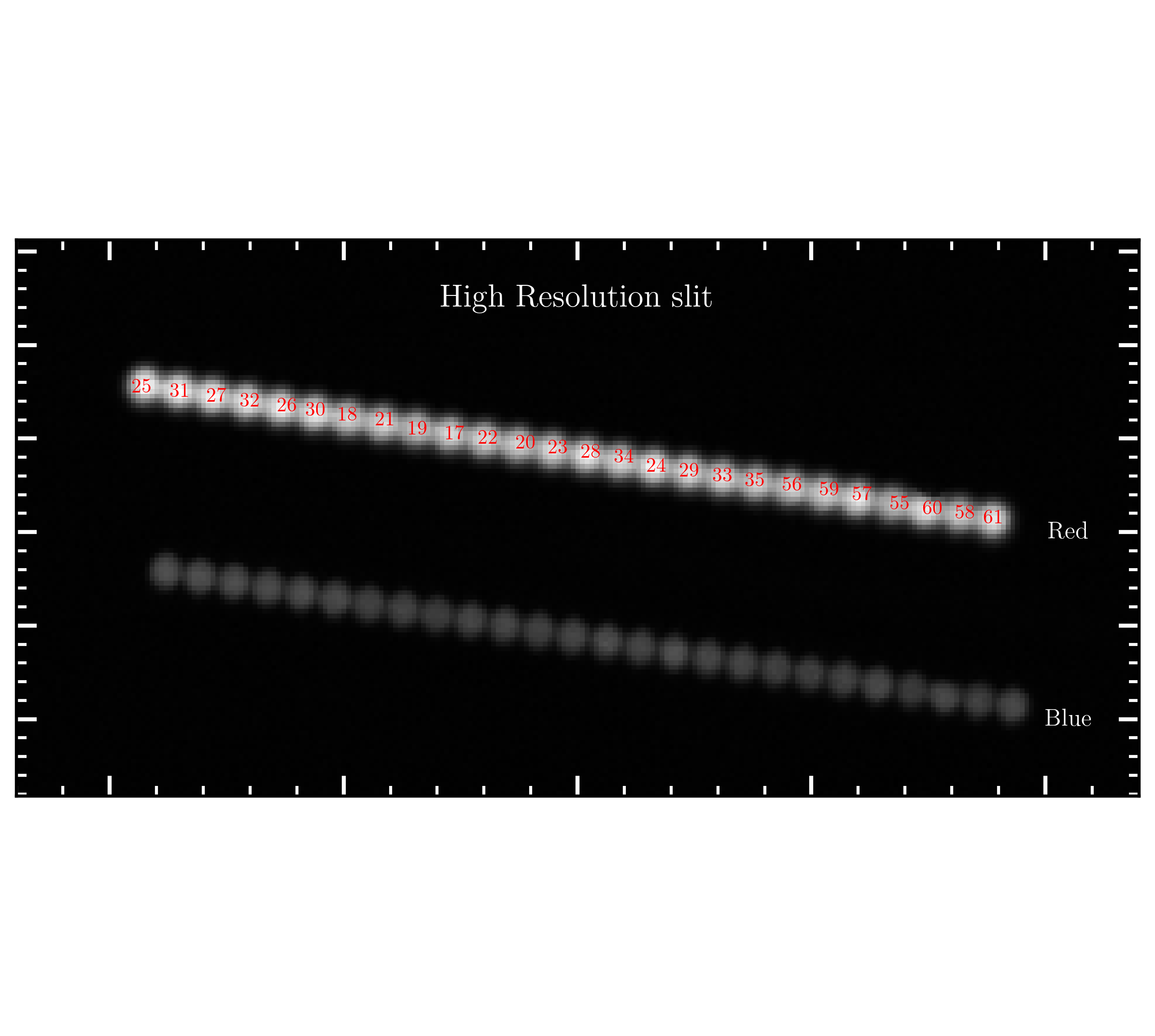 Cutout of the single IFU high resolution slit unit flat