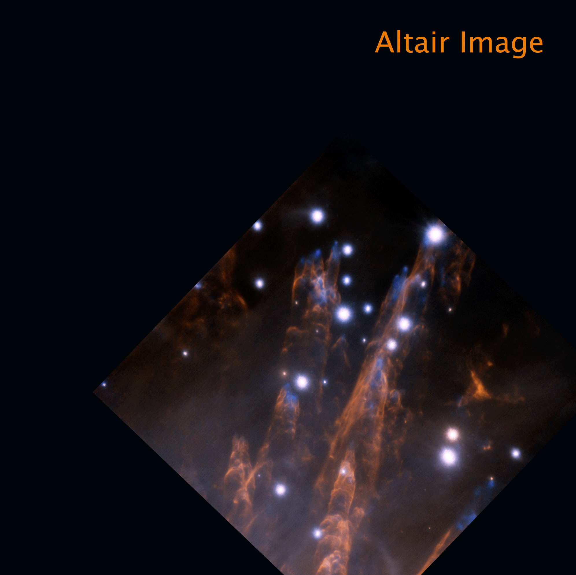 Animación que muestra una comparativa entre imagenes de la Nebulosa de Orión, obtenidas en 2007 y 2012.