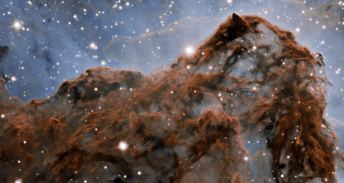 Pared occidental de la Nebulosa de Carina (con óptica adaptativa).
