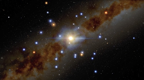 llustración del Centro de la Vía Láctea.