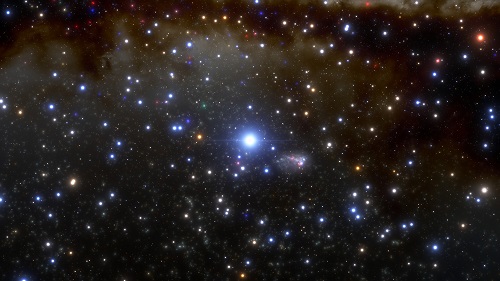 Ilustración: La mayor estrella conocida, R136a1. Reside en la nebulosa de la Tarántula, LMC. Captada con el telescopio Gemini Sur de 8,1 metros en Chile, revelando detalles sin precedentes.