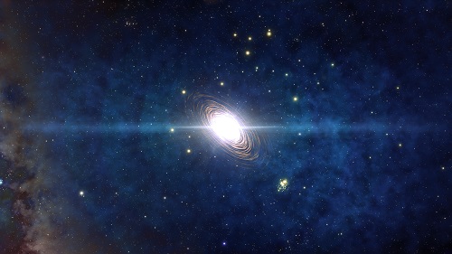 Impresión artística de una estrella de población III 300 veces más masiva que nuestro Sol que explota en forma de supernova de inestabilidad de pares.