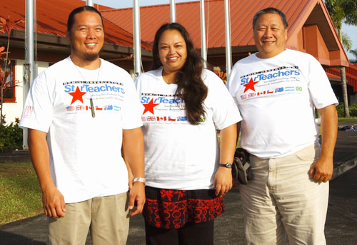 Photo of the Hawaii StarTeachers: Roddy Floro, Sonya Carvalho, and Tom Chun