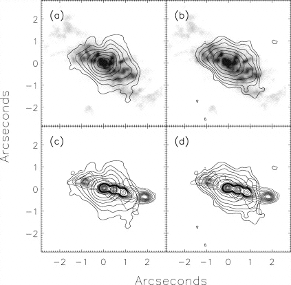 Contours of mid-infrared emission overlaid on other published observations of the nuclear region of NGC 4151.