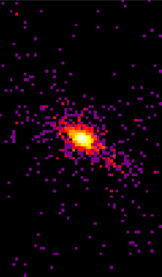 X-ray image of the central region of the galaxy NGC 4151 obtained with the satellite Chandra.