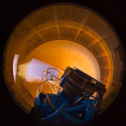 Picture of the Gemini North telescope during early morning twilight.