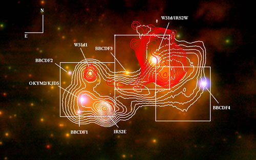 Composite image of W51 IRS2.