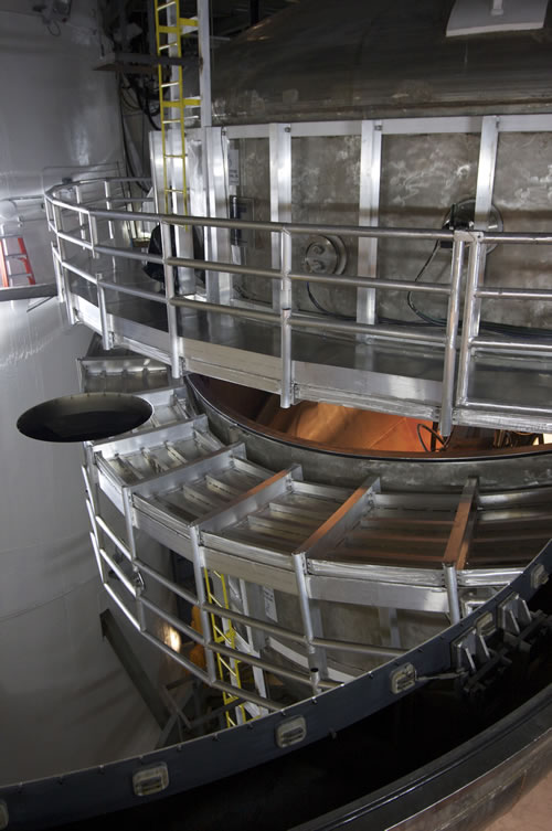 First look at the new silver coating on the Gemini North telescope's primary mirror.