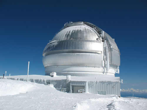 Picture of Gemini North as seen once the weather cleared on the morning of February 7, 2008.