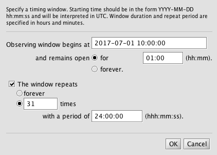 Timing Window Editor