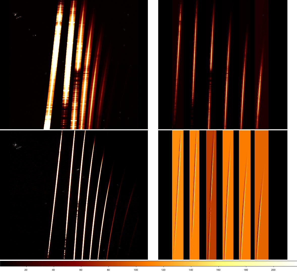 A couple of sky-subtracted, flatfielded galaxy and standard star spectra